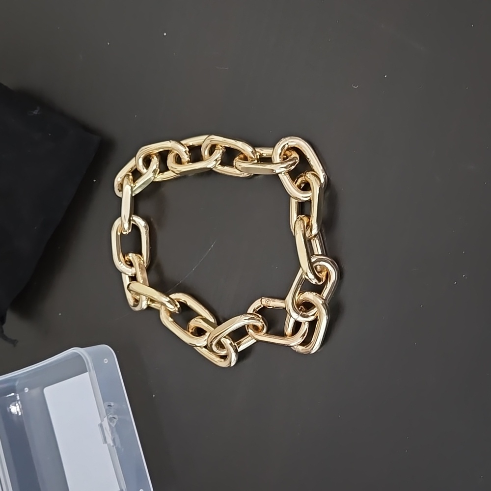 19MM Thick Light Metal Cuban Link Dog Collar,Gold Dog Chain Collar for Small Dog